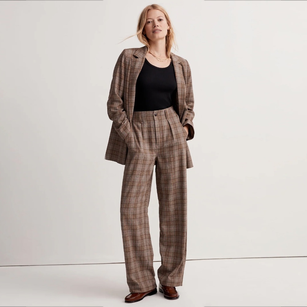 NWT Madewell Suit Neale Pant and Caldwell Double Breasted Blazer in Ghent Plaid